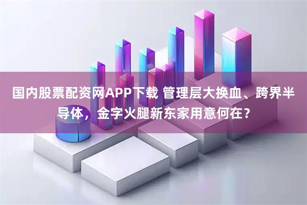 国内股票配资网APP下载 管理层大换血、跨界半导体，金字火腿新东家用意何在？