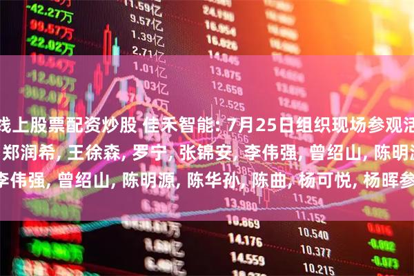 线上股票配资炒股 佳禾智能: 7月25日组织现场参观活动, 中国银河证券、郑润希, 王徐森, 罗宁, 张锦安, 李伟强, 曾绍山, 陈明源, 陈华孙, 陈曲, 杨可悦, 杨晖参与